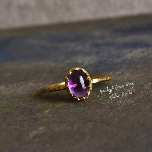 Crown Ring ＊ガーネット/カイヤナイト/アメジスト/ムーンストーン