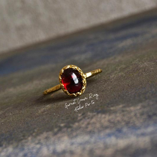 Crown Ring ＊ガーネット/カイヤナイト/アメジスト/ムーンストーン