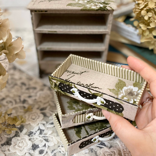 アンティークカルトナージュチェスト カルトナージュ アンティークミニチェスト その他雑貨 Atelier PomPom