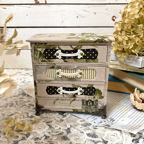 アンティークカルトナージュチェスト カルトナージュ アンティークミニチェスト その他雑貨 Atelier PomPom