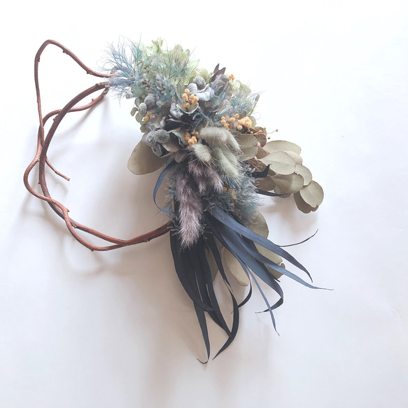 ドライフラワーハーフリース ドライフラワーハーフリース【Dried Flowers Half Wreath