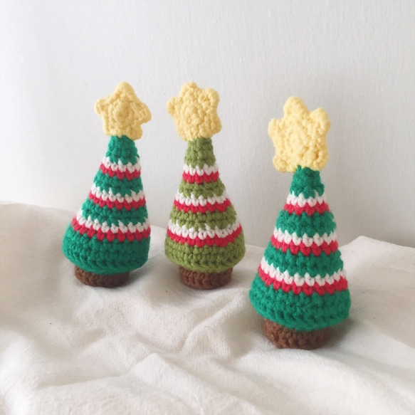 聖誕樹貓草包/毛線編織寵物玩具 第2張的照片