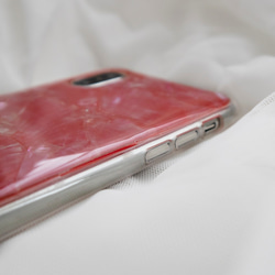 予約販売【iPhone 13シリーズ対応】自然なシェル素材＜ピンク＞カラーデザイン(a0078PK)◆スマホケース 8枚目の画像
