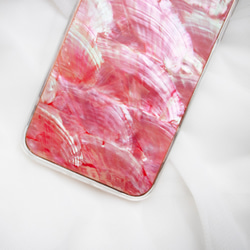 【Galaxy対応】自然なシェル素材＜ピンク＞カラーデザイン(SPCg0078PK)◆スマホケース/Android 4枚目の画像