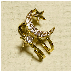 ハンドメイドイヤーカフ/雨しずく・月としずく ハンドメイドイヤーカフ/雨しずく・月としずく