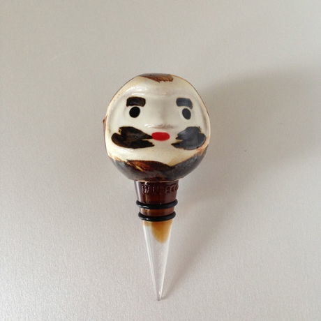 【ワインボトル栓】Kiseだるま「セレブ♡」萩／作家「ちょうど」コラボ