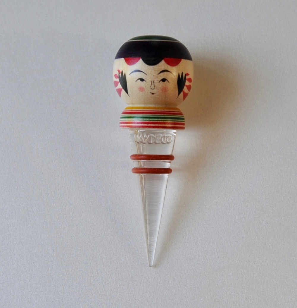 【ワインボトル栓】弥治郎系こけし／「こまみ」・栓クリア