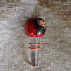 [直立瓶塞]“父親達摩”，瓶塞清除/ Yajiro Kokeshi娃娃 第6張的照片