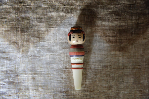 [立式瓶塞]“土姬姬” /瓶塞/黏土浴式kokeshi 第7張的照片
