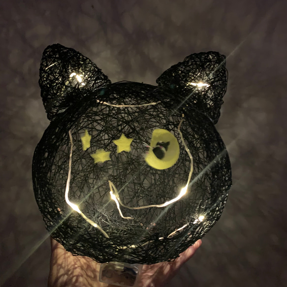 モシャモシャ黒猫バスケット 9枚目の画像