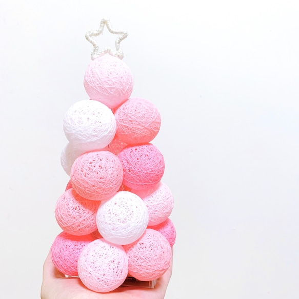 クリスマスツリーライト☆ピンク 2枚目の画像