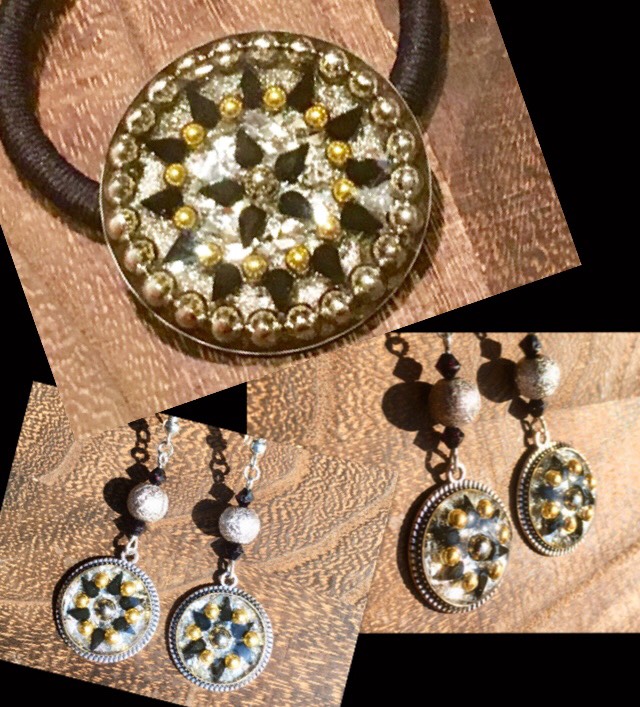 ベースカラーのエスニックヘアゴムとオーダーでピアスのsetでご購入頂きました✨ありがとうございました✨