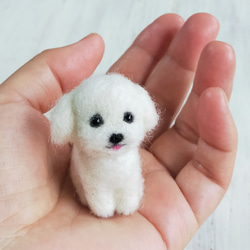 ◾受注制作 羊毛フェルトの小さなわんこ(マルチーズ) 羊毛フェルト