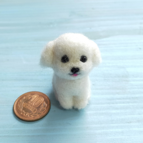 ◾受注制作 羊毛フェルトの小さなわんこ(マルチーズ) 羊毛フェルト