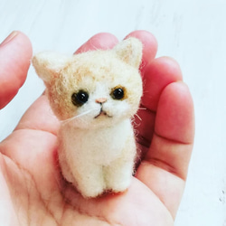 ◾羊毛フェルト「小さな子猫」サイズ・仕様でうちの子オーダー！お手軽オーダー　受注制作 猫の日2024 2枚目の画像