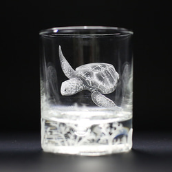 ロックグラス　ウミガメ 4枚目の画像