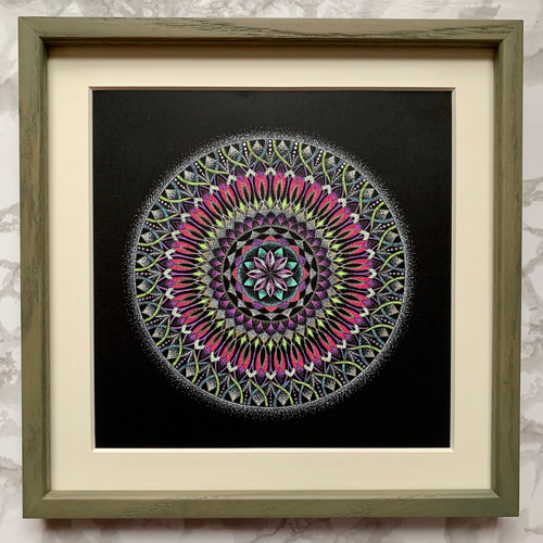 メディテーションアート 点描曼荼羅画 ヒーリング 瞑想 点描画 曼荼羅