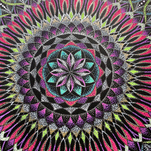 メディテーションアート 点描曼荼羅画 ヒーリング 瞑想 点描画 曼荼羅
