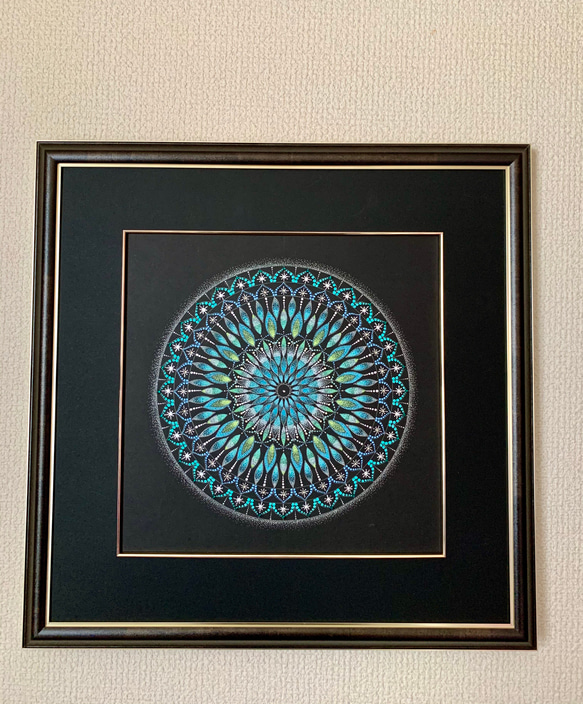 ヒーリング」 点描画曼荼羅