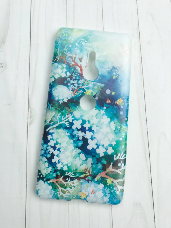 池田 優デザイン AQUOS Galaxy XPERIA Pixel 全機種対応 スマホケース 花咲く水底 2枚目の画像