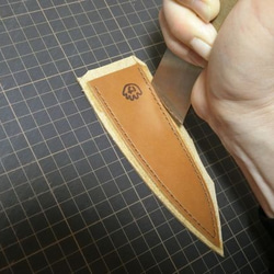 カスタムレザーシース　本革製ナイフカバー　ダミー対応 5枚目の画像