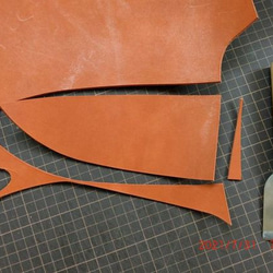 カスタムレザーシース　本革製出刃包丁カバー　ダミー対応 9枚目の画像