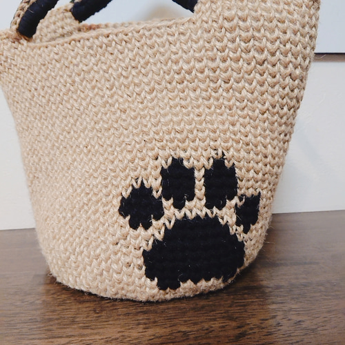 麻紐バッグ フレンチブルドッグ かごバッグ ゆう 通販 7162877｜Creema