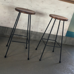 アイアンハイスツール丸 650 ブラック カウンターチェア チェア 椅子