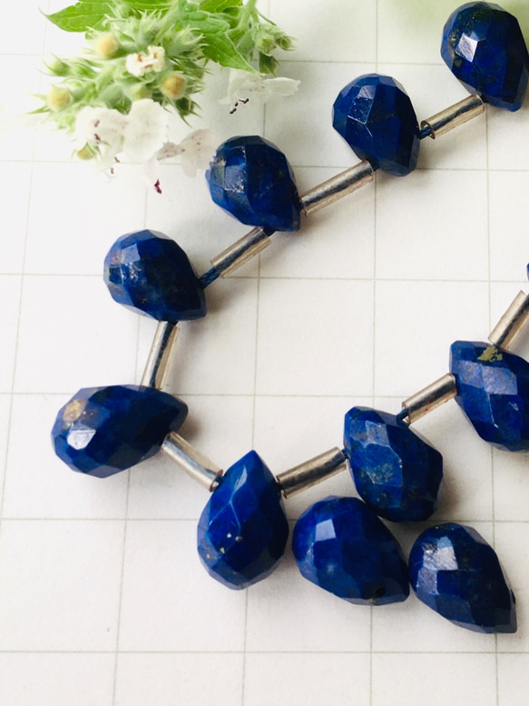 55 ラピスラズリ イヤリングピアス用1ペア 瑠璃 最高品質ラピス ブリオ  