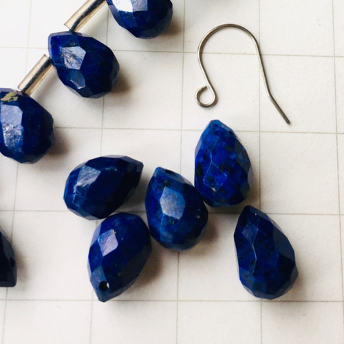 55 ラピスラズリ イヤリングピアス用1ペア 瑠璃 最高品質ラピス ブリオ  