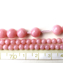 #39 pink opal AAA まとめ買い特価6石　最上級　ピンクオパール 8ミリ丸玉 ハンドメイド素材 ミルキー 9枚目の画像