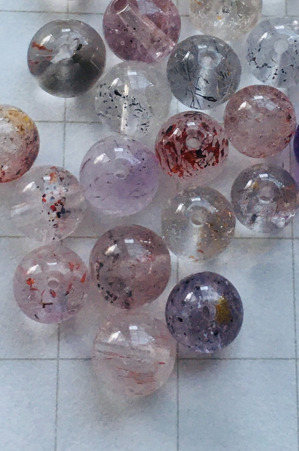 ラストセット　#131 癒しのスーパーセブンAA+ 約6.8㍉　6石 天然水晶　エレスチャル　ヒーリングストーン 5枚目の画像