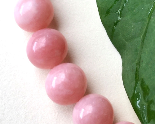 39 pink opal AAA いちごミルク 1連 最上級 天然色 ピンク