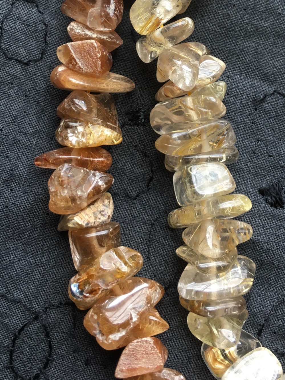 173 大粒さざれ￼ 10個 金針水晶またはブロンズ針水晶 ルチル