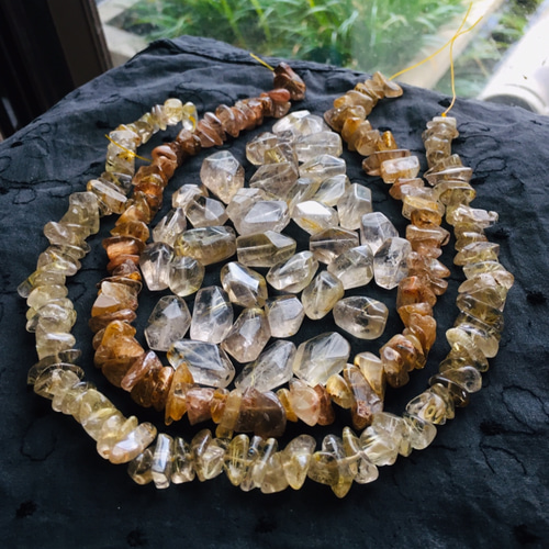 ☆数量限定☆超人気♢褐色針水晶【ブロンズMIXルチルクォーツさざれ