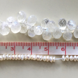 ラスト1 #236 淡水真珠　3㍉ 極小ロンデル  1連約39.5cm センターホール　小粒パール 5枚目の画像