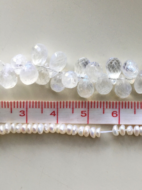 ラスト1 #236 淡水真珠　3㍉ 極小ロンデル  1連約39.5cm センターホール　小粒パール 5枚目の画像