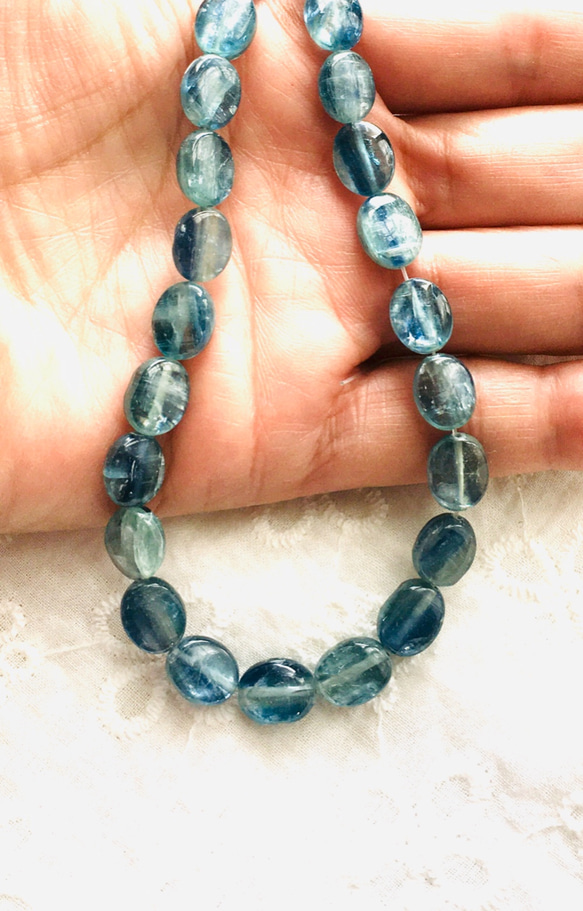 #95 Kyanite AA++ 3ペア　ケニア産　天然色カイヤナイト 10×8mm カヤナイト　オーバル 1枚目の画像