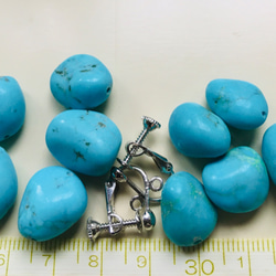 47 ターコイズ タンブル 大粒ナゲット 1石 スカイブルー トルコ