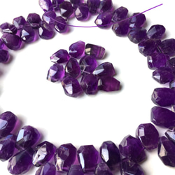 #31 アメジストAA++ 濃色　タンブルカット【1ペア】クレオパトラ　紫水晶　ハンドメイド素材　 10枚目の画像