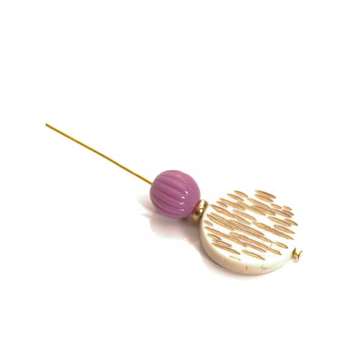 かぼちゃビーズ ラウンド 12mm メロンビーズ アクリルビーズ22個 