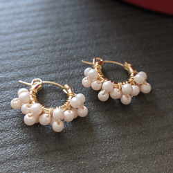 14kgf 淡粉紅珍珠* 耳環 *耳環或耳環（SV925 可能） 第3張的照片