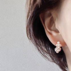 14kgf 淡粉紅珍珠* 耳環 *耳環或耳環（SV925 可能） 第5張的照片
