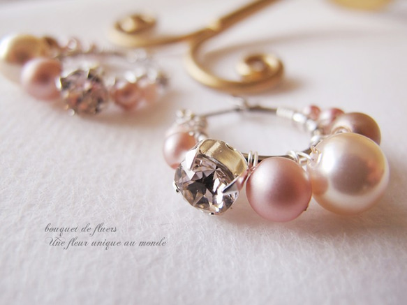 ☘ 純心☘ 櫻花圈耳環或耳環（SV925 14kgf可用） 第1張的照片