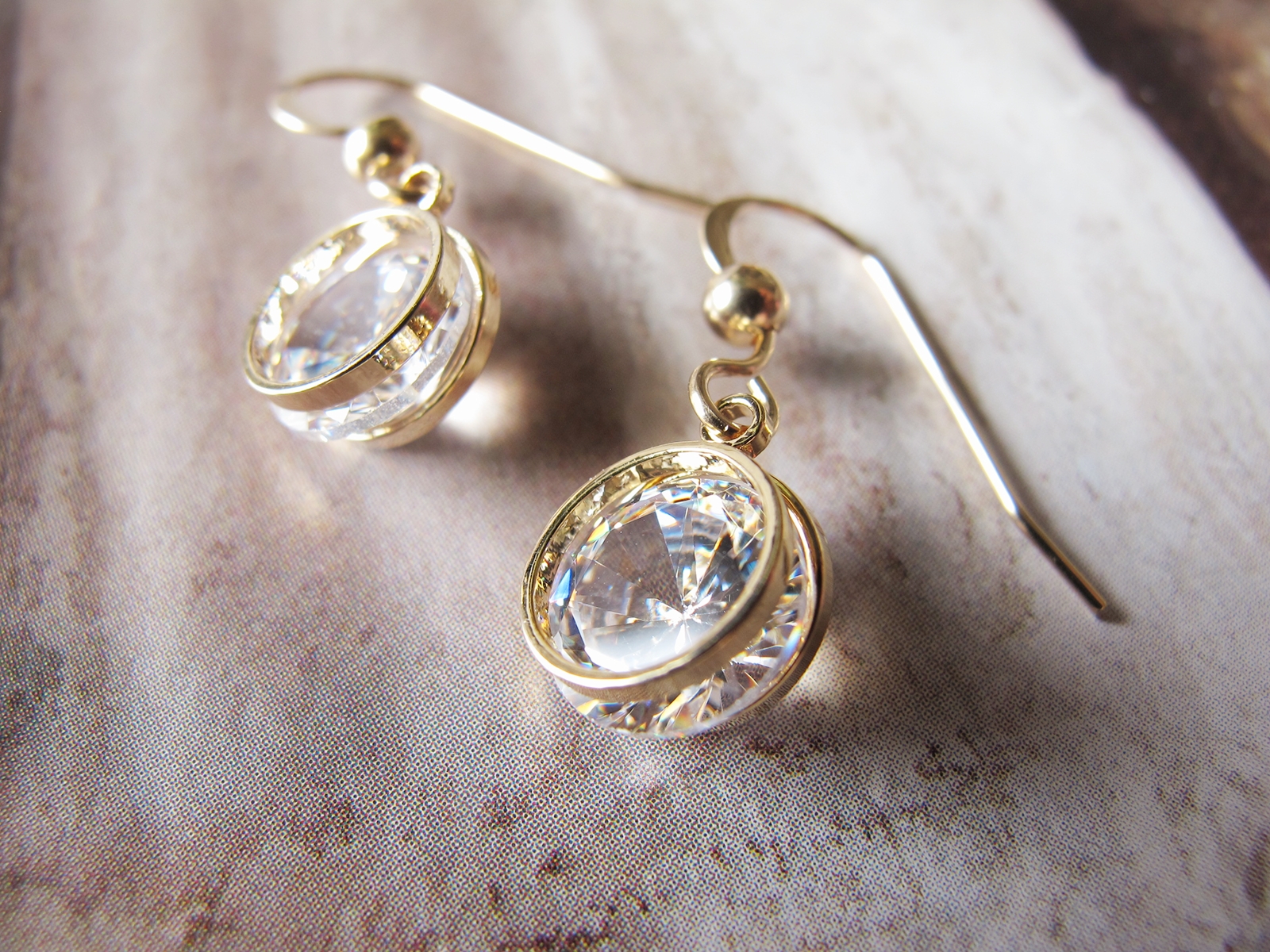 輝きが違う‼◆14KGF round dobble純国産CZダイヤモンドピアスサージカルステンレスSV925フォーマル