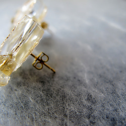 天然石黃水晶花絲耳環或耳環 第3張的照片