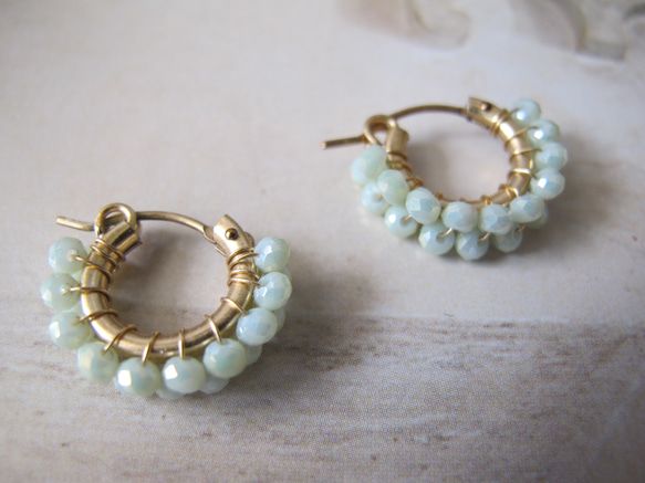 14KGF - olive luster - dabble lane hoop pieces 4枚目の画像