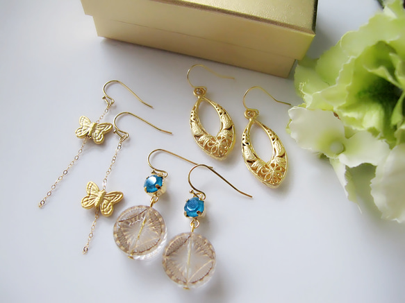 免費送貨夏季幸運袋artifi珠寶-3件套。 。：*：·&#39;°☆耳環或耳環 第1張的照片