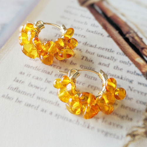 silver》琥珀 ピアス C-10 | Cypres d'or