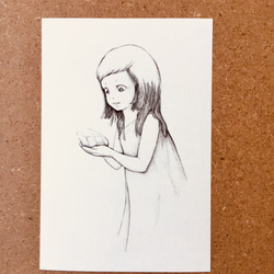ポストカード 「花と少女と」 ５枚セット 4枚目の画像